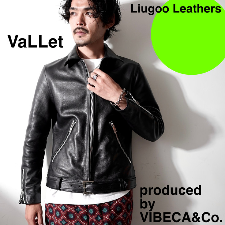 VALLET 本革 シングルライダースジャケット メンズ ヴァレット VALLET01AN／リューグー（LIUGOO）