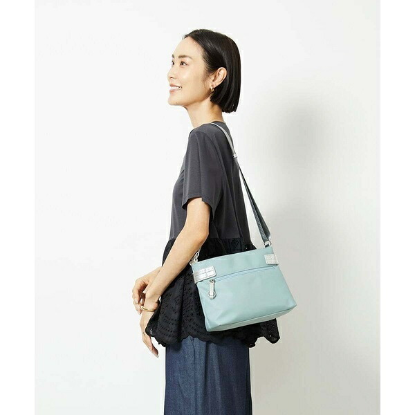 [撥水/500g以下の軽量]アクセントレザーコンパクトショルダーバッグ／MK ミッシェルクラン バッグ（MK MICHEL KLEIN BAG）