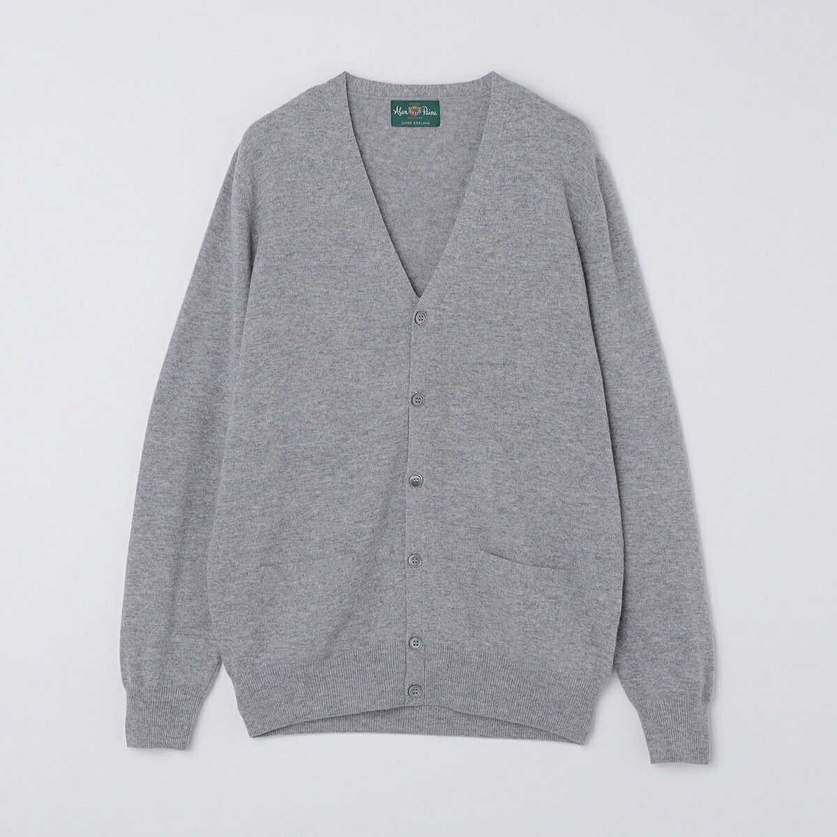 ALAN PAINE: ジーロング ウール 12ゲージ Vネック カーディガン／シップス（SHIPS） 21,384円