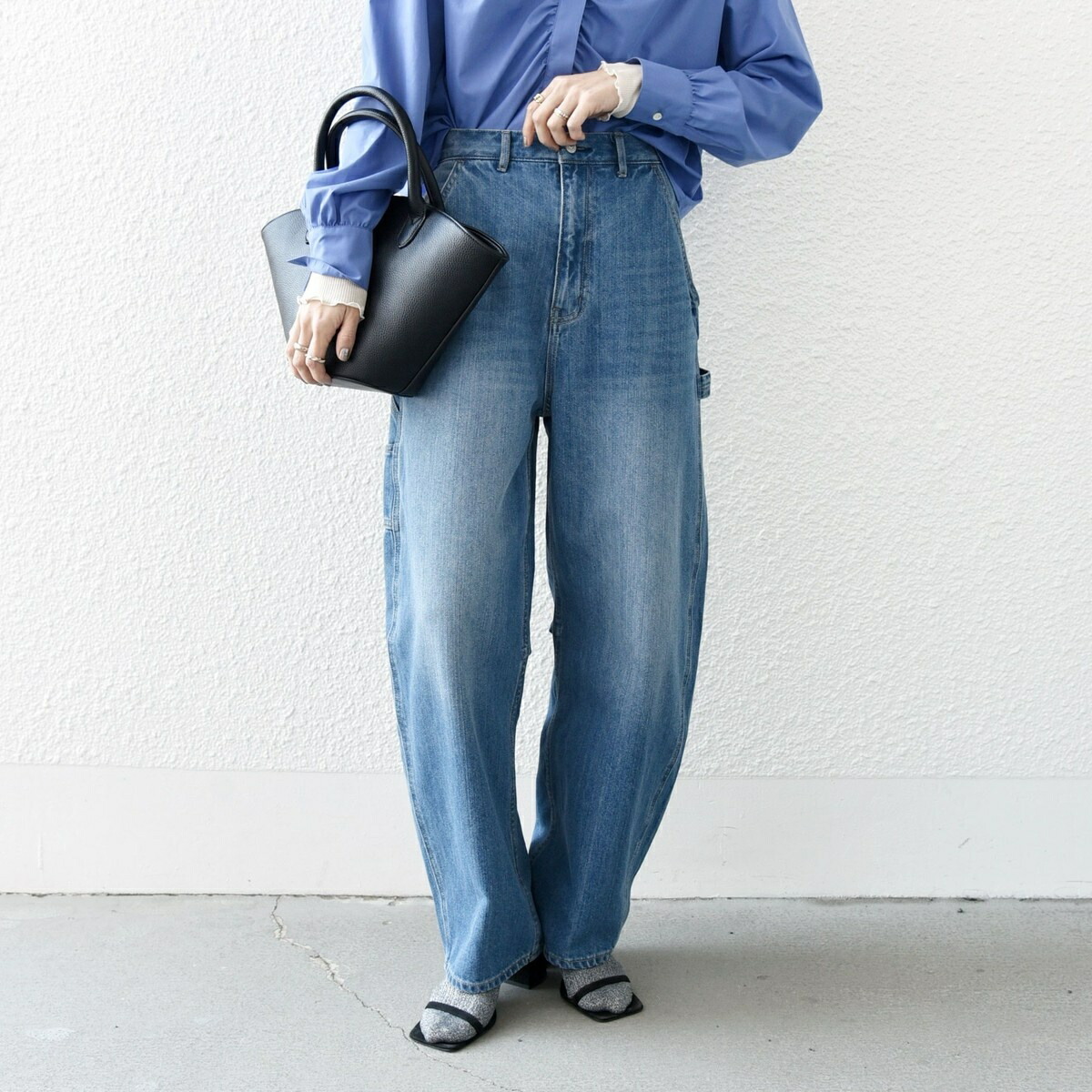 SHIPS any:〈洗い濯ぎ機能力のある〉コクーンペインター ジーンズズボン下［SHIPS any DENIM］／シップス エニィ（SHIPS any）