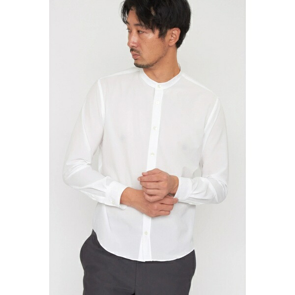 HIGH STREET∴2WAYストレッチマイクロチェックバンドカラーシャツ／ハイストリート（HIGH STREET）