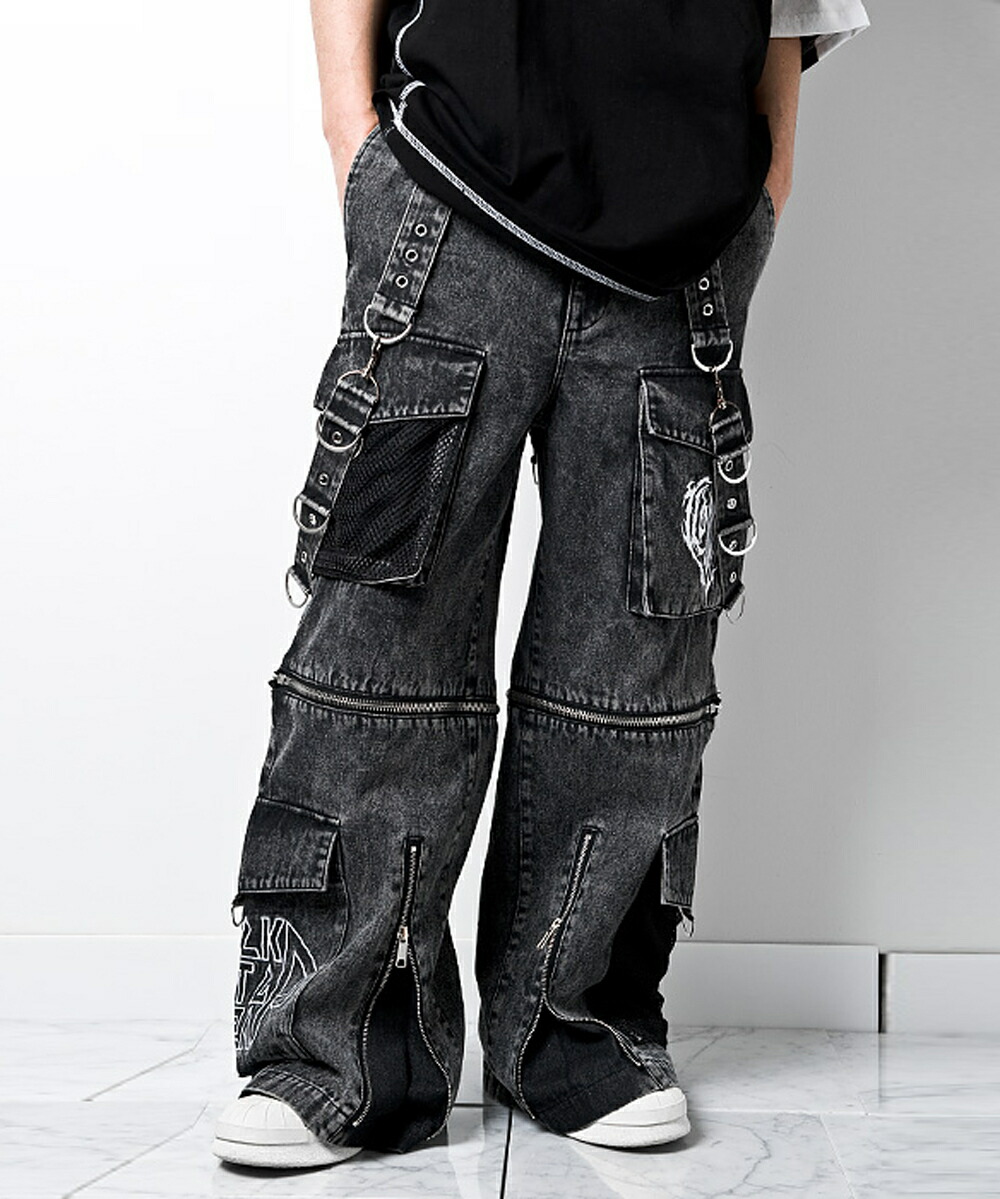 楽天市場】SUSPENDER WIDE FLARE DENIM／マウジー（MOUSSY） : 丸井