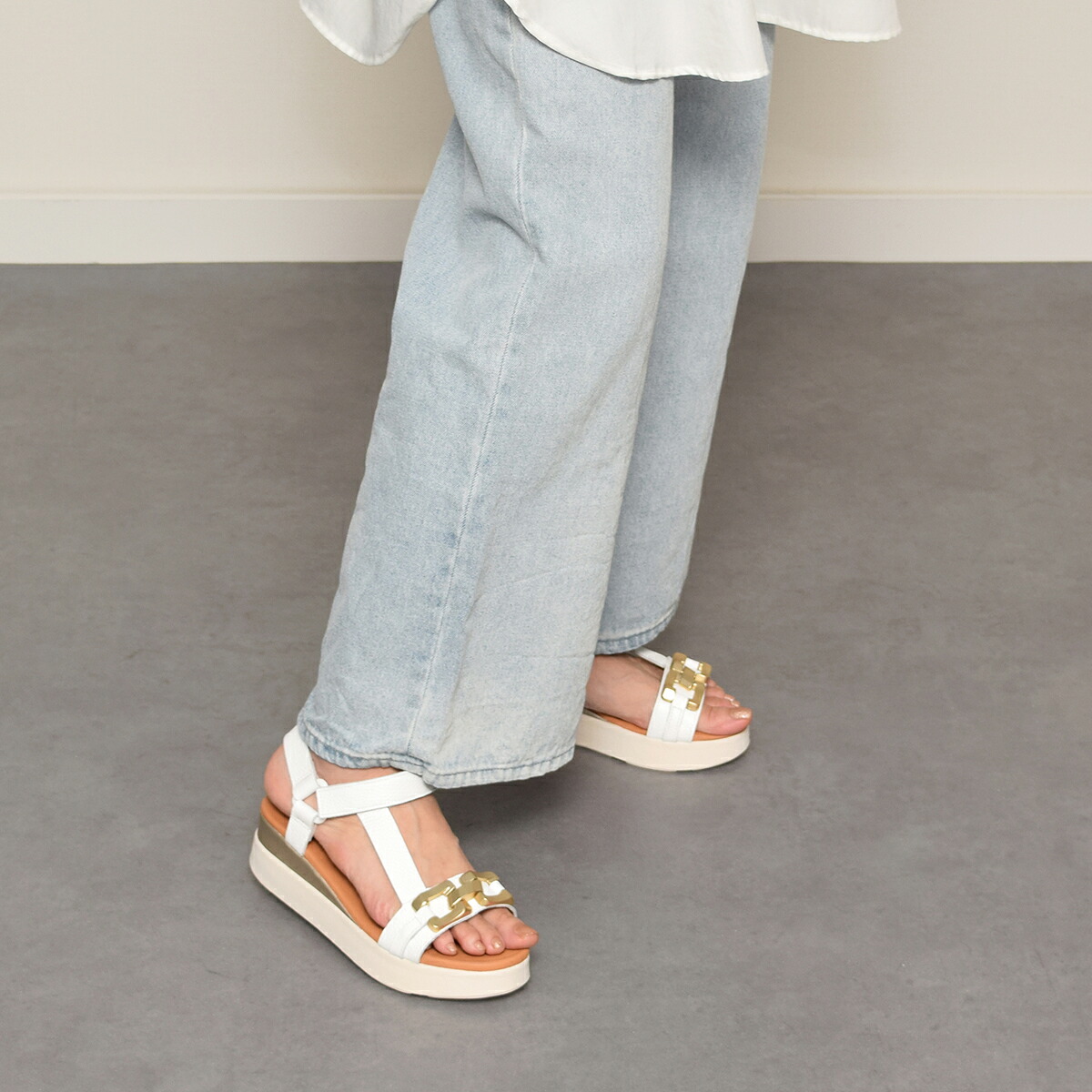Oh my Sandals◆5cmヒール◆メタルオーナメントベルクロ厚底サンダル／オー マイ サンダルズ（Oh my Sandals）｜丸井（マルイ）店