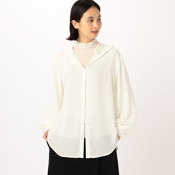 とろ～んバックサテン フード付きブラウス／ギャバジン K.T（Gabardine K.T）