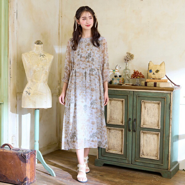 22fabric】キャットガーデンワンピース／ジョリープッペ（Jolly Poupee）