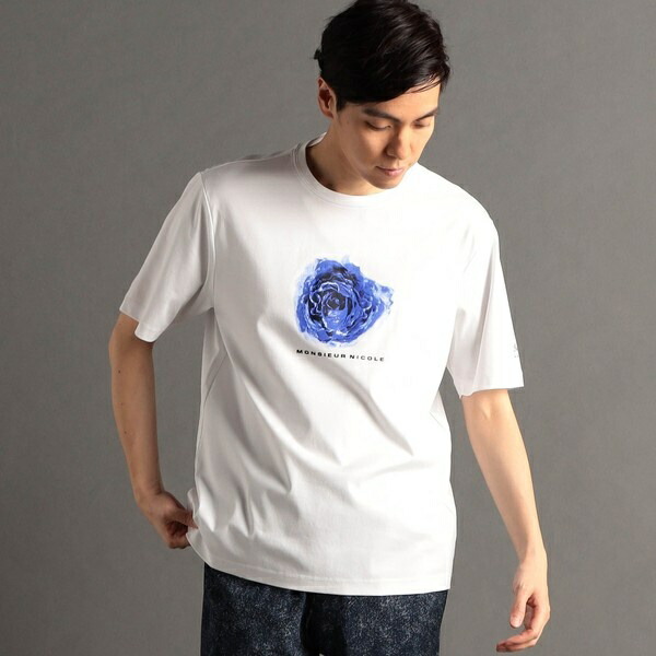 フラワーグラフィック 半袖Tシャツ／ムッシュニコル（MONSIEUR NICOLE）