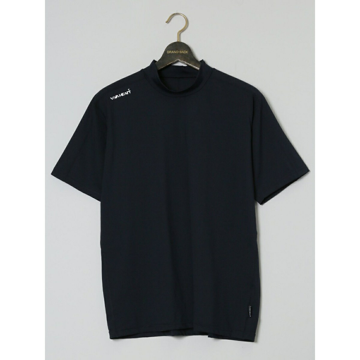 【大きいサイズ 接触冷感 吸水速乾】ビバハート ゴルフ ストレッチ モックネック 半袖Tシャツ／グランバック（GRAND-BACK）