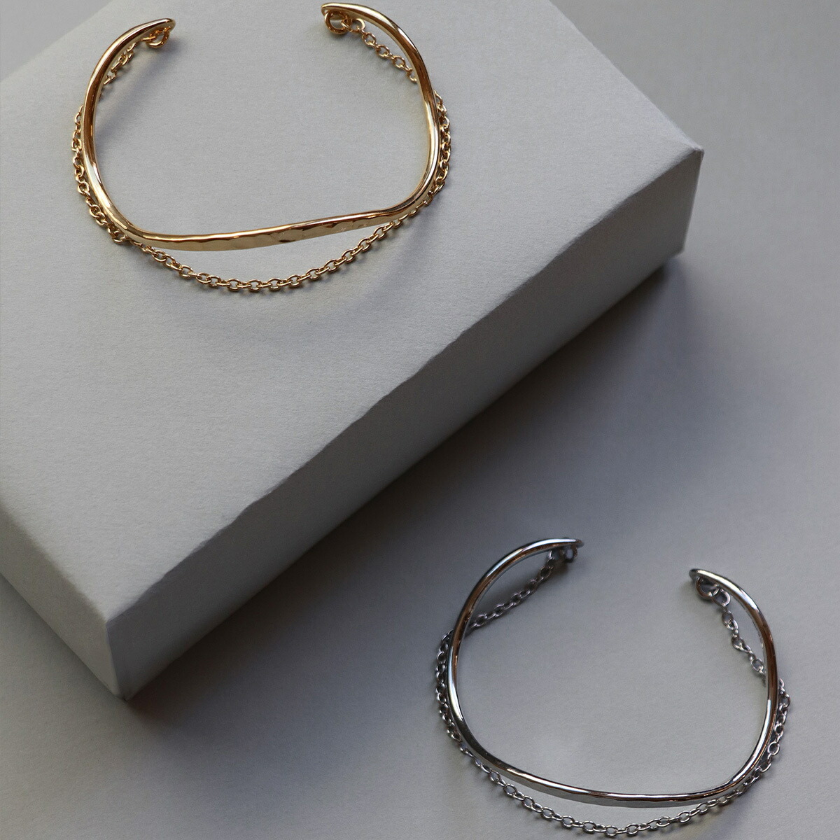 楽天市場】レイヤード バングル ペタルチェーン ete エテ アクセサリー