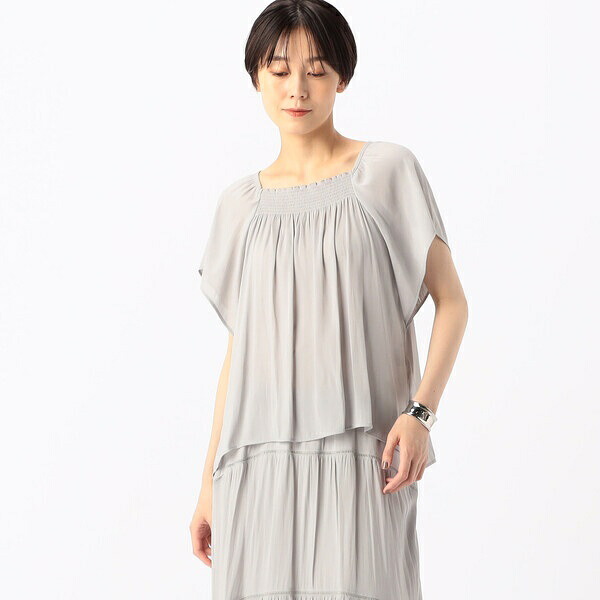 【セットアップ対応】スプリットジョーゼット シャーリングブラウス/K.T キヨコ タカセ(K.T KIYOKO TAKASE)|丸井(マルイ)店