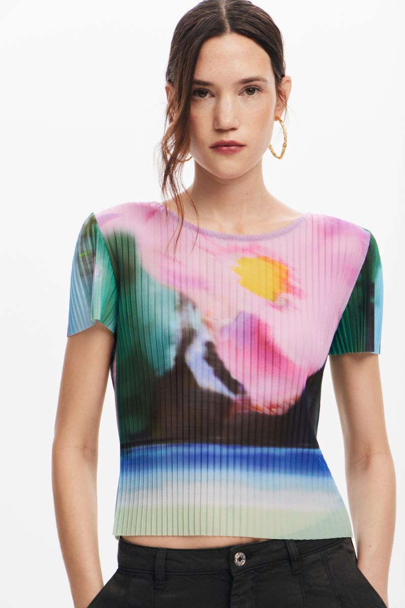 楽天市場】波モチーフ ニットTシャツ／デシグアル（Desigual
