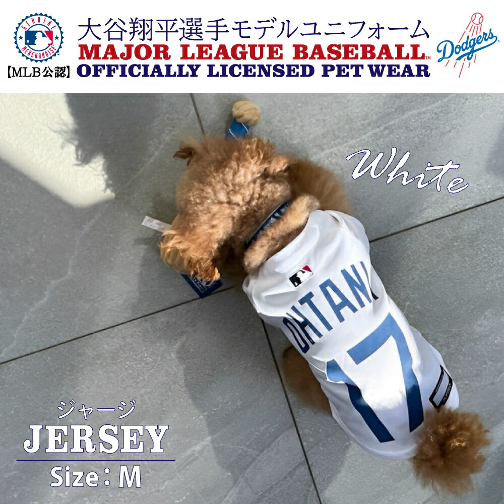 MLB公式 ロサンゼルス ドジャース 大谷翔平選手モデル ユニフォーム ジャージ M 白／メジャーリーグベースボールトレードマーク（Major League Baseball Trademarks）
