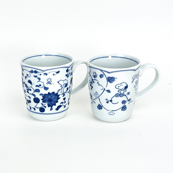 楽天市場】スヌーピー＆ウッドストック ブルー＆ピンク カップ