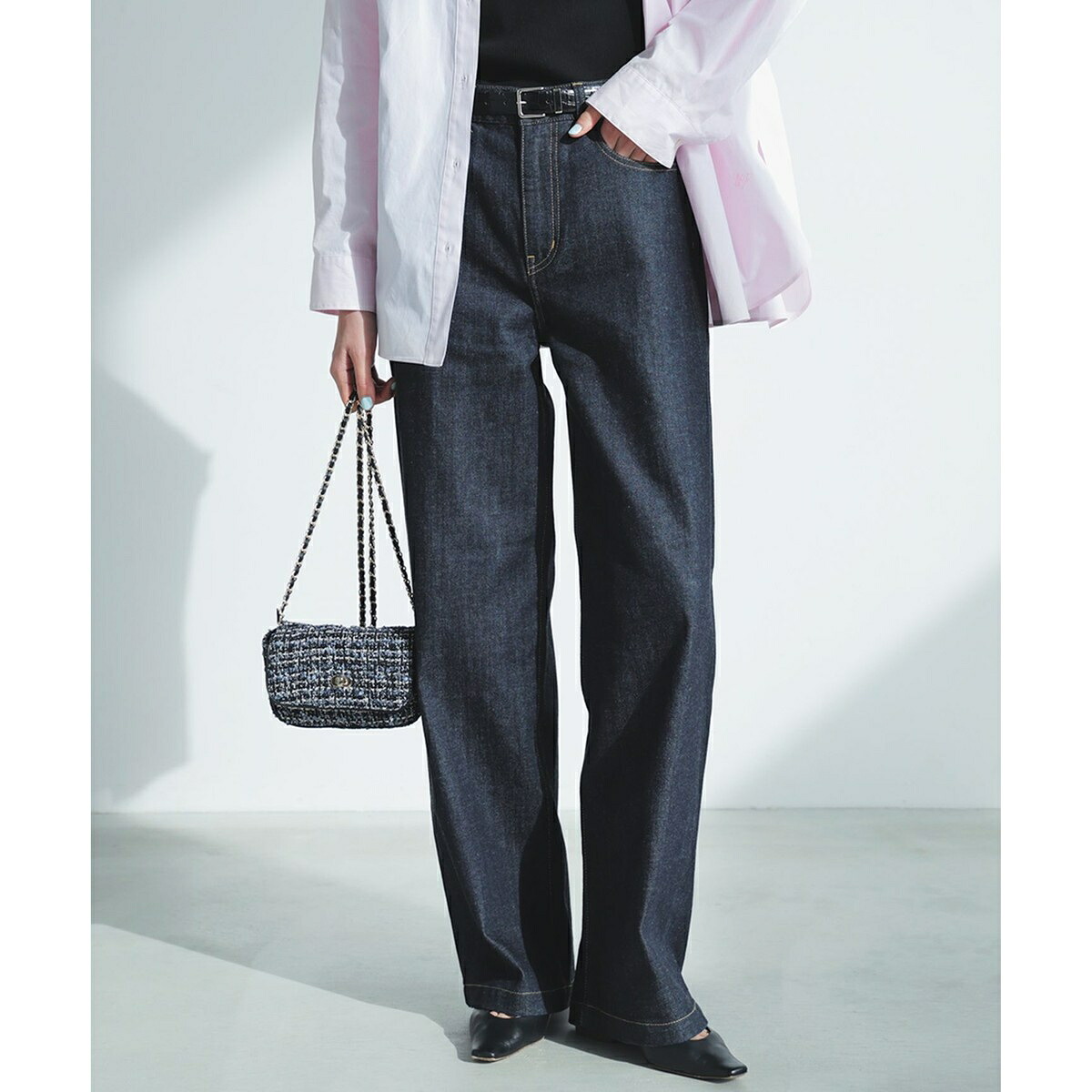 【滝沢眞規子さん着用/VERY・Oggi掲載】23区DENIM ストレッチ ワイドパンツ／23区（23KU）｜丸井（マルイ）店
