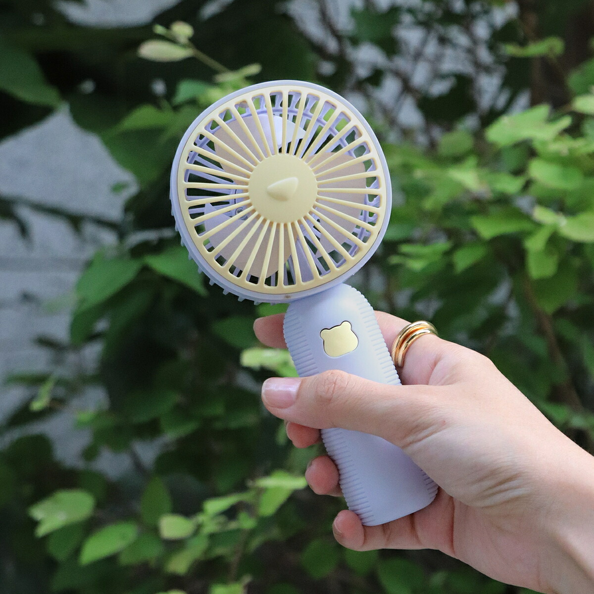 楽天市場】たけいみきデザイン ハンディファン ピンクうさぎ