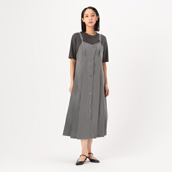 〔 +サイズ 〕 コットン和紙ギャバ ジャンパースカート/ギャバジン K.T(Gabardine K.T)|丸井(マルイ)店