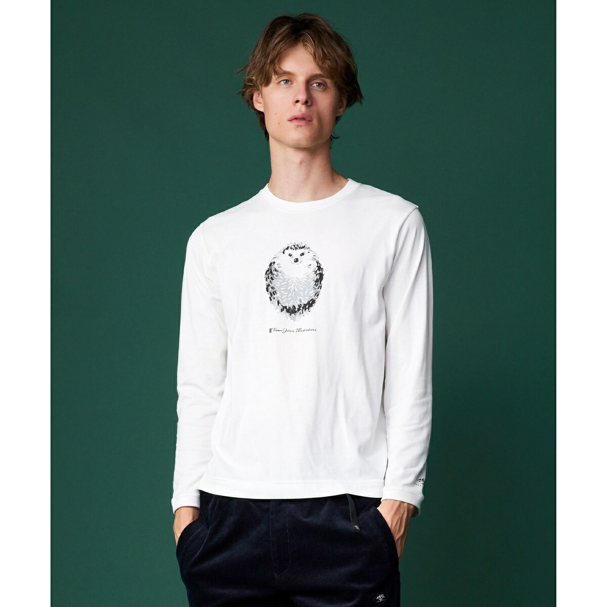 【テーム・ヤルヴィコラボレーション商品・サスティナブル】ビオグレース天竺 ロングスリーブ Tシャツ／ジョセフアブード（JOSEPH ABBOUD）