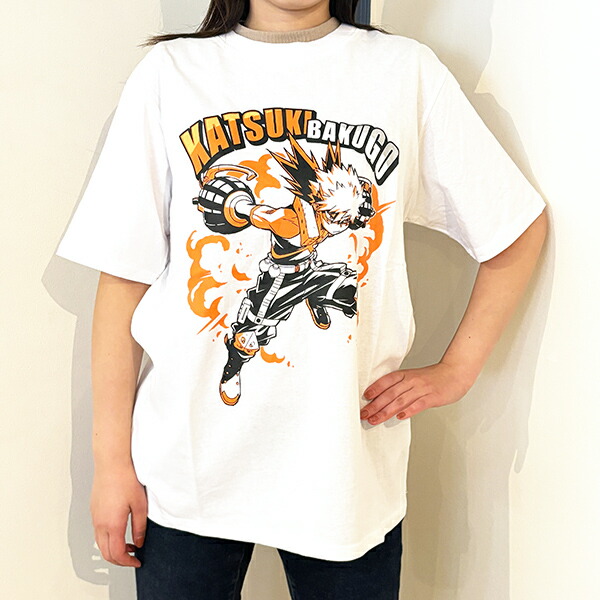 楽天市場】僕のヒーローアカデミア 爆豪 Tシャツ(ホワイト) M