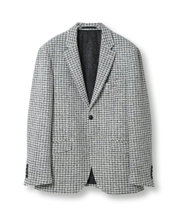 【RANIFICIO ROMA/ラニフィーチョローマ】ウールチェックジャージジャケット／メンズビギ（MEN'S BIGI）