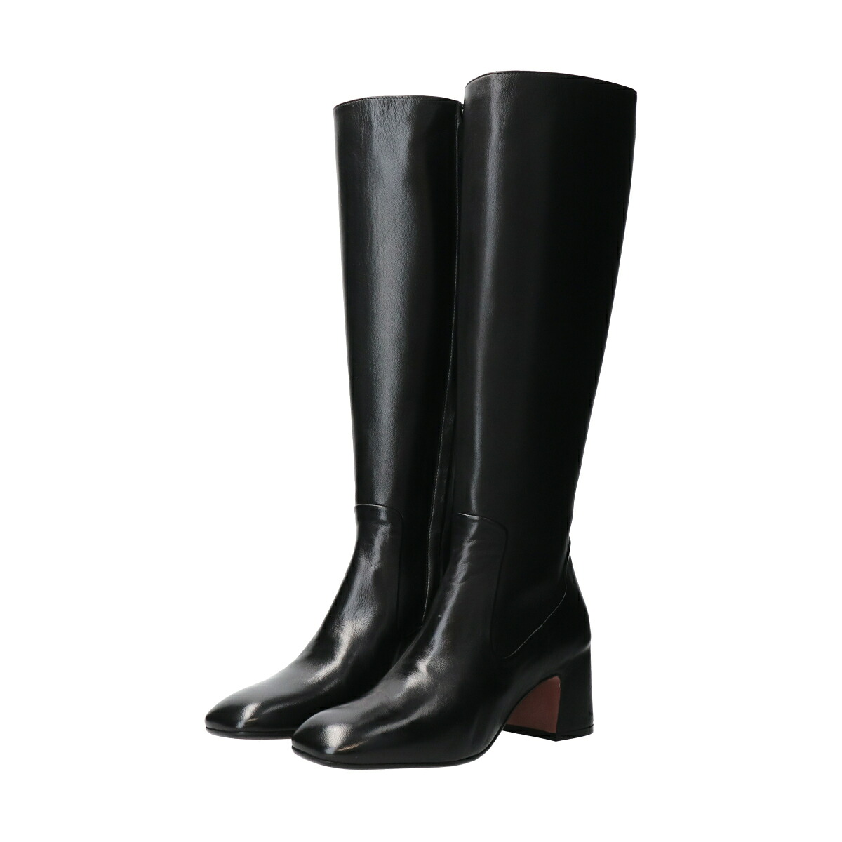 mara bini◆6.5cmヒール◆スクエアトウカバードヒールロングブーツ／マラ　ビーニ（mara bini） 42,966円
