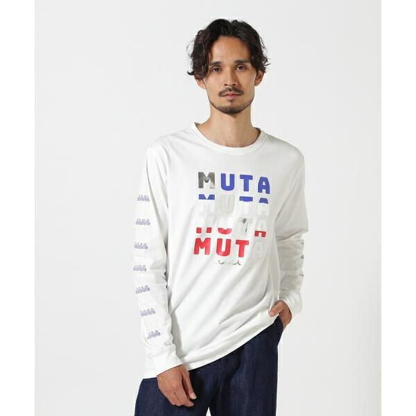 muta MARINE／ムータ マリン／別注l mutaプリント LS Tシャツ／ロイヤルフラッシュ（ FLASH）