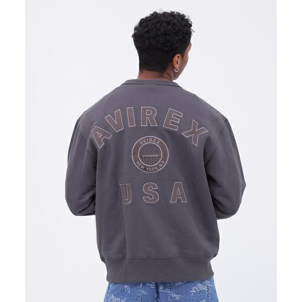 VARSITY LOGO CREWNECK SWEAT NYC ／ クルーネック スウェット／アヴィレックス（AVIREX）