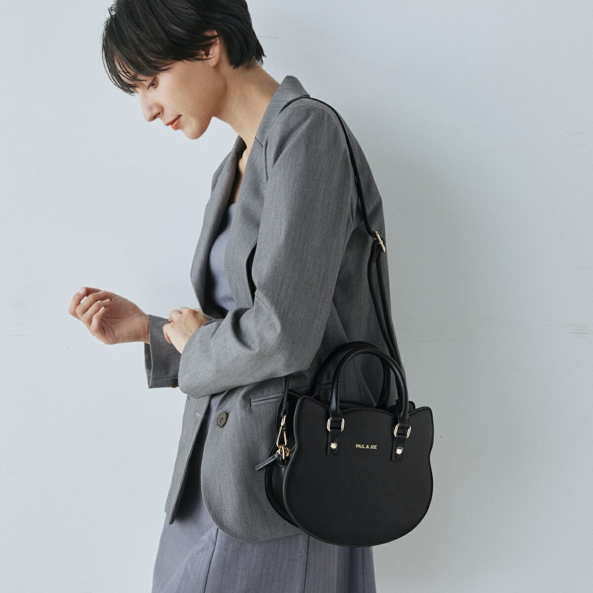 PAUL ＆ JOE ACCESSOIRES 猫型2WAYハンドバック PJA-B1101／ポールアンドジョーアクセソワ（PAUL ＆ JOE ACCESSOIRES）
