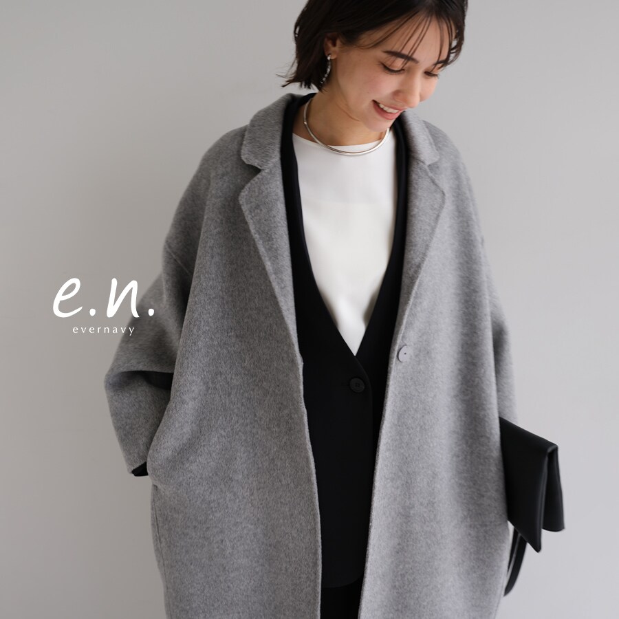 リバー ロング コクーン コート evernavy エバーネイビー／エバーネイビー（evernavy）