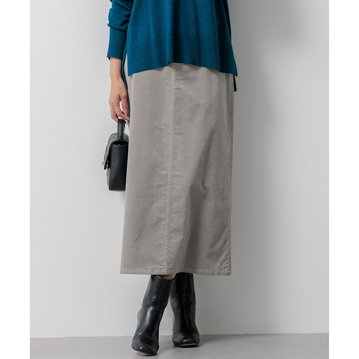 【洗える】23区DENIM ベルベットストレッチ Aライン スカート/23区(23KU)