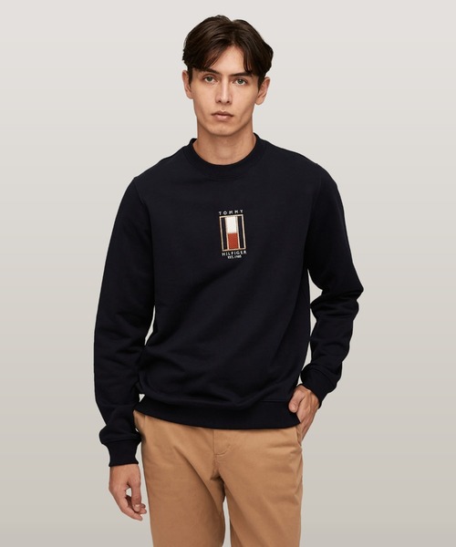バーティカルフラッグスウェットシャツ／トミー ヒルフィガー（Tommy Hilfiger）