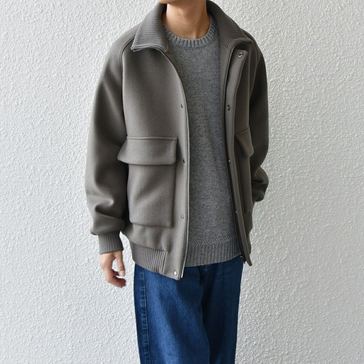 SHIPS any: PURE WOOL MELTON ダービー ブルゾン◇／シップス エニィ（SHIPS any）