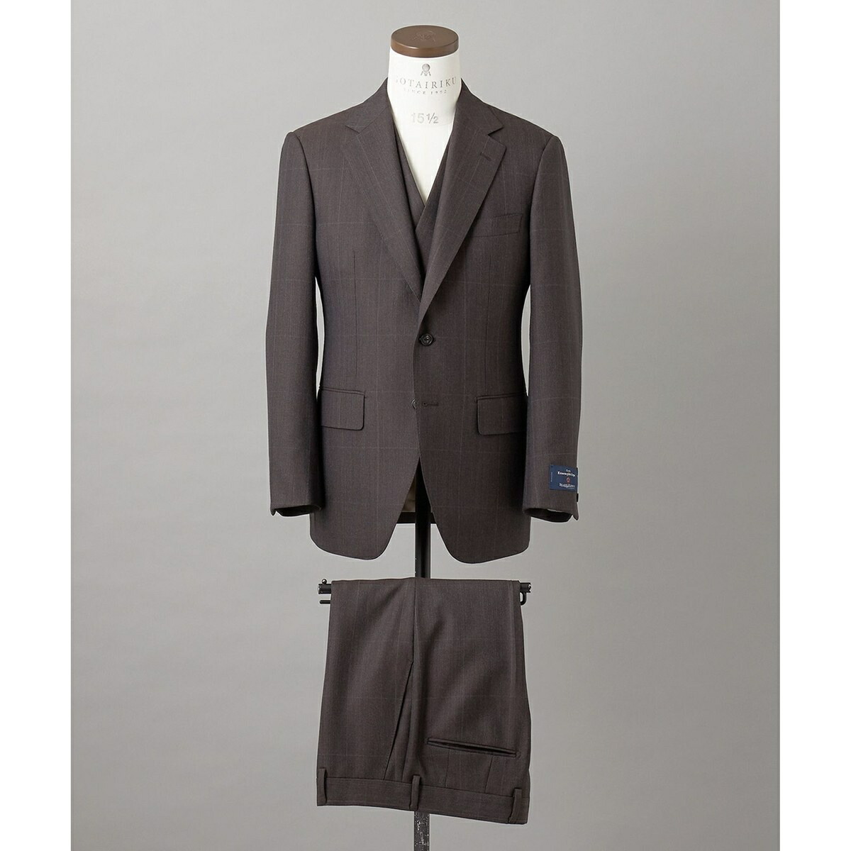 【ZEGNA/ゼニア】ISLANDFLEECE/アイランドフリース 3天下太平背広（赤銅色×透かし彫り）／五大陸（gotairiku）