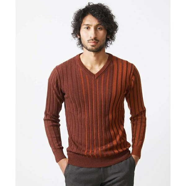 グラデーションVネックニット／ミッシェルクランオム（MICHEL KLEIN HOMME）