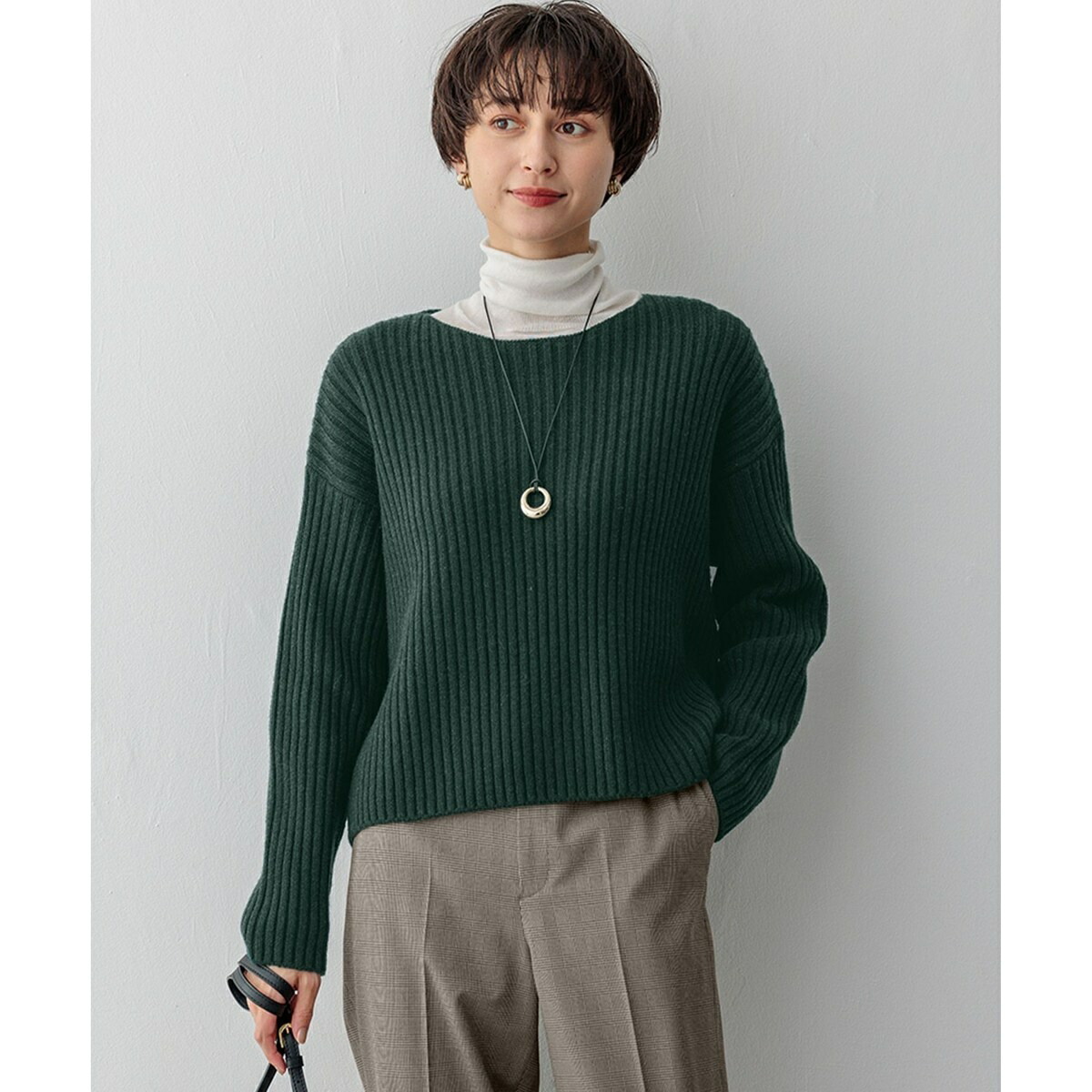 【Oggi2月号掲載/洗える】カシミヤブレンド クロップド ニット／23区（23KU）｜丸井（マルイ）店