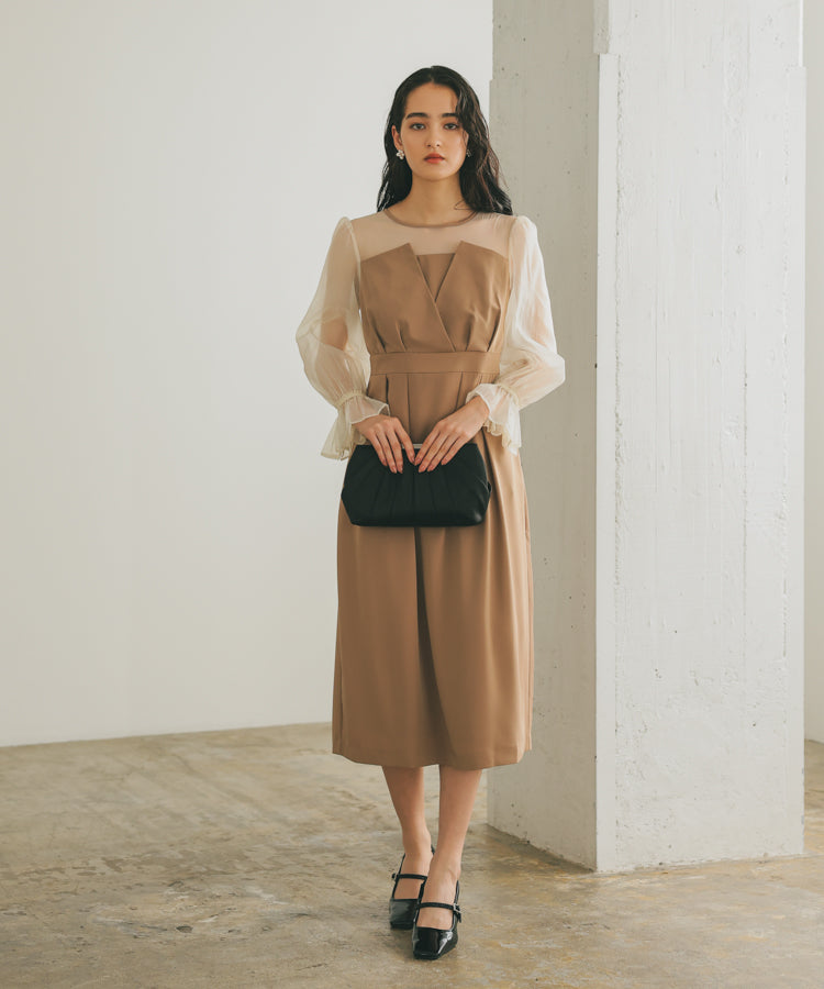 結婚式・二次会・セレモニーシーン対応　ワンピース・パーティードレス　ビスチェデザインコクーンドレス／ハレモード（haremode）｜丸井（マルイ）店