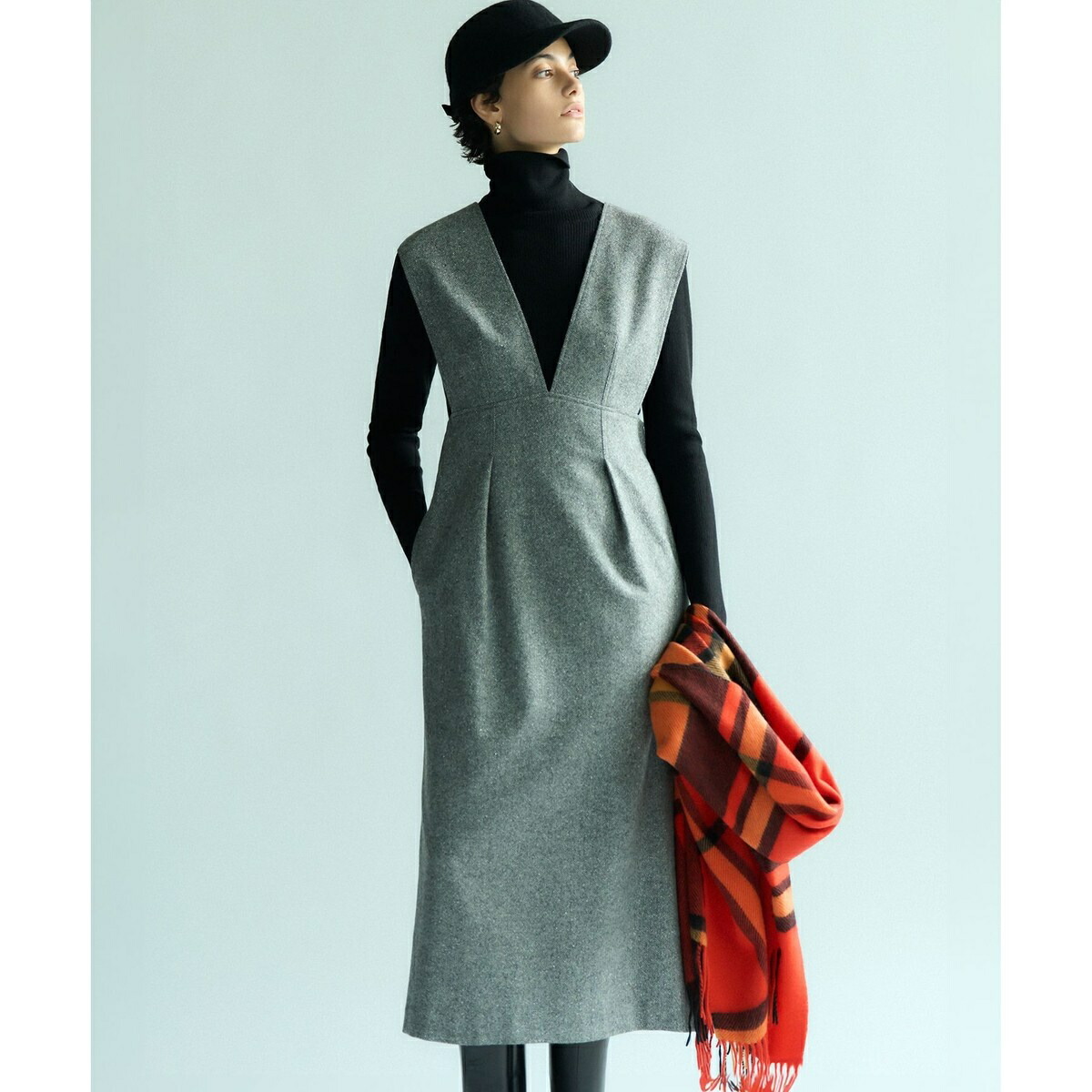 楽天市場】シルクネップヘリンボーン オールインワン ワンピース／23区