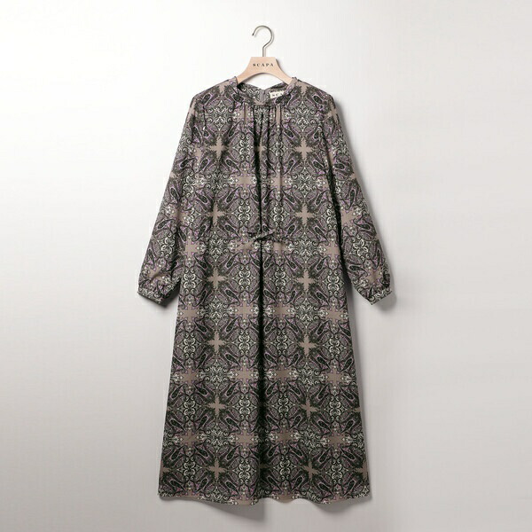 SCAPA スキャパ　美品　上質リネン100% 爽やか総柄ワンピース　花柄 2025年最新】SCAPA レディース ロングワンピースの人気アイテム