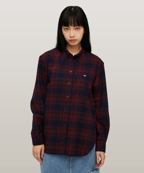 リラックスタータンチェックシャツ／トミー デニム（TOMMY JEANS）