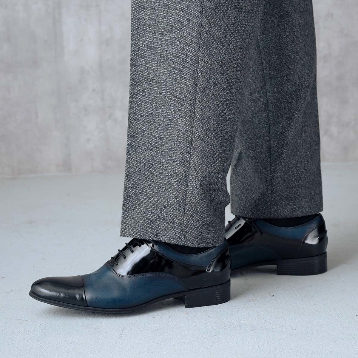 【LANVIN COLLECTION】異素材MIXフォーマルストレートチップオックスフォード／ランバン コレクション（LANVIN COLLECTION）画像