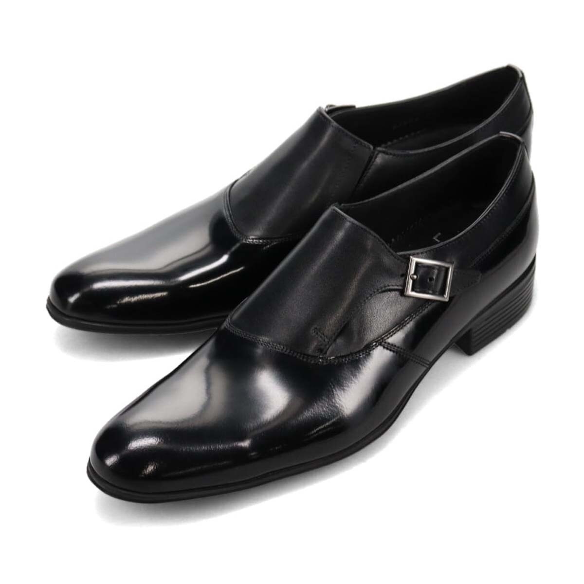 【LANVIN COLLECTION】異素材MIXフォーマルプレーンシングルモンクストラップ／ランバン コレクション（LANVIN COLLECTION）画像