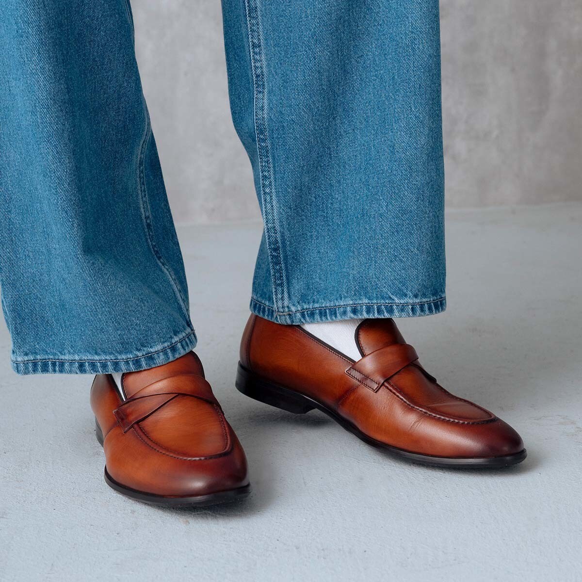 【LANVIN COLLECTION】クロスストラップローファー／ランバン 寄せあわせ（LANVIN COLLECTION）