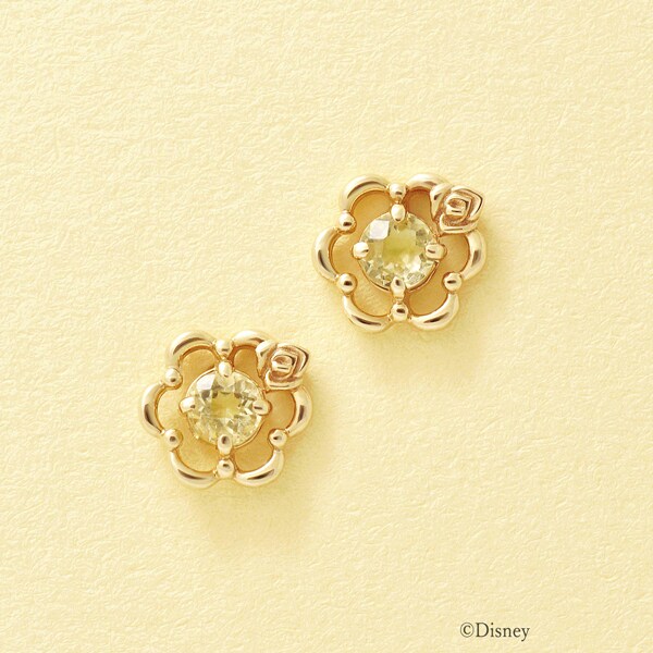 楽天市場】[ セカンドピアス] Ptミッキーマウス アクアマリンハーフ