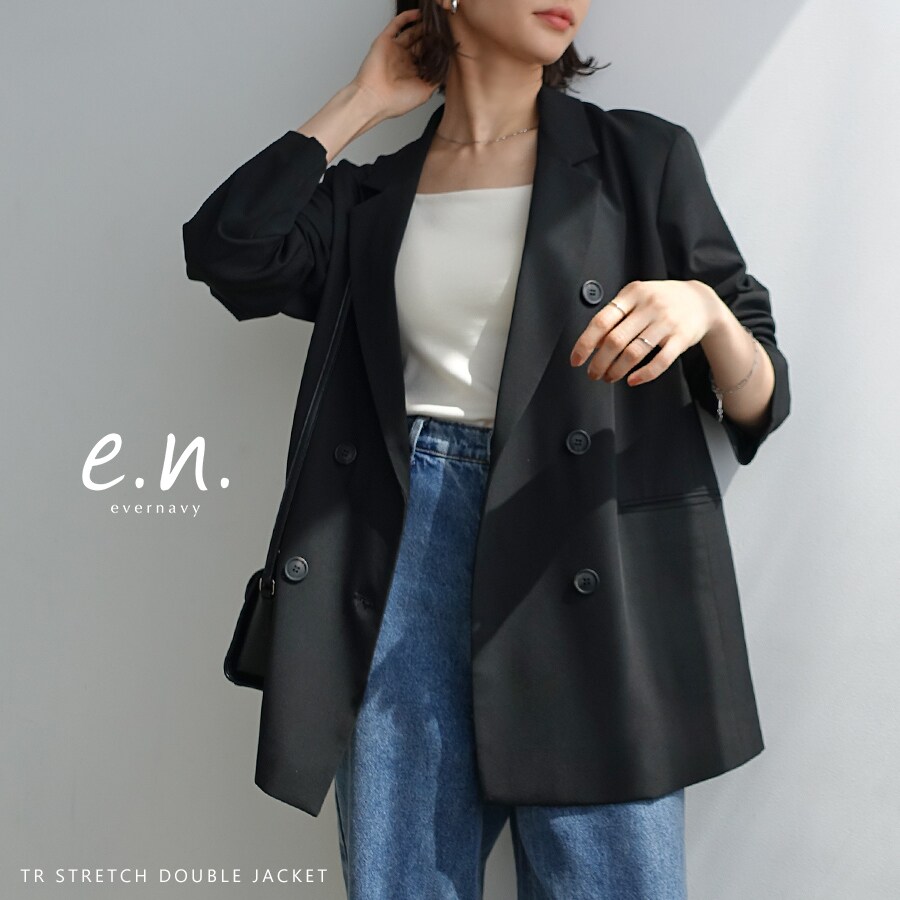 TRストレッチ ダブル テーラード ジャケット evernavy エバーネイビー/エバーネイビー(evernavy)|丸井(マルイ)店
