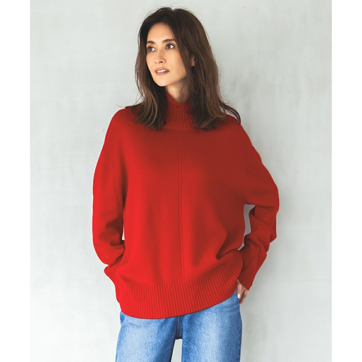 【洗える】ソフトカシミヤミックス ハイネックニット／ICB（ICB） 14,414円