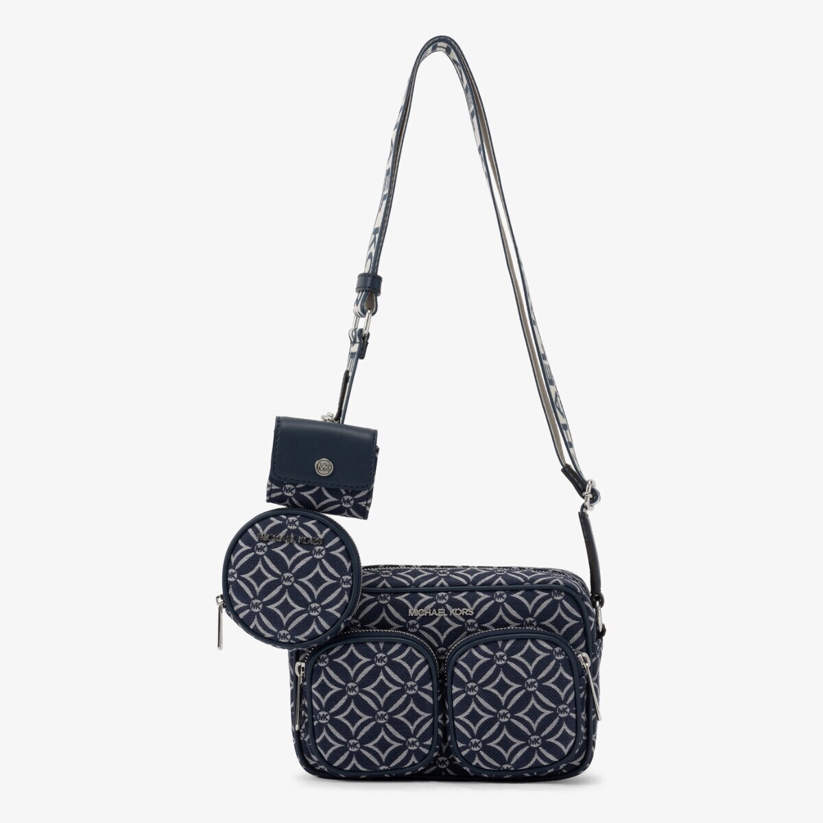 JET SET ITEM ロゴ ジャカード クロスボディ ウィズ テックアタッチ ミディアム／マイケル・コース（Michael Kors）