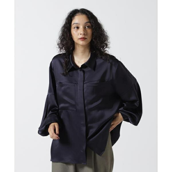 MANOF／マノフ／OUT POCKET SATIN SHIRTS／エルエイチピー（LHP）