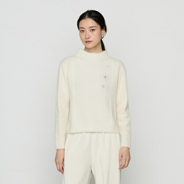 〔 +サイズ 〕 ラクーン×アンゴラブレンドヤーン パーティーニット・ボトルネックセーター／ギャバジン K.T（Gabardine K.T） 19,341円