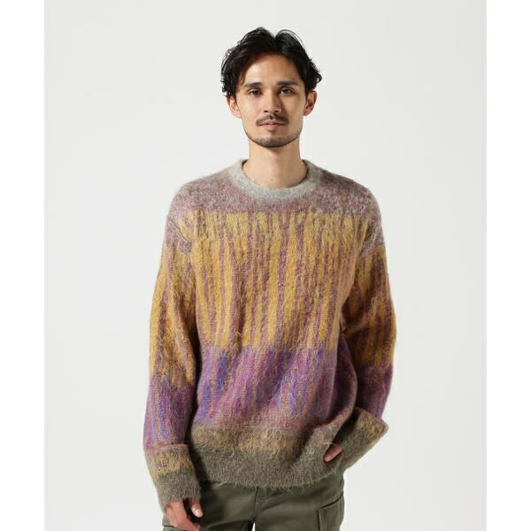 YOKE／ヨーク／KID MOHAIR WOOL BRUSHED TREE JAQUARD SWEA／ガーデン（GARDEN）