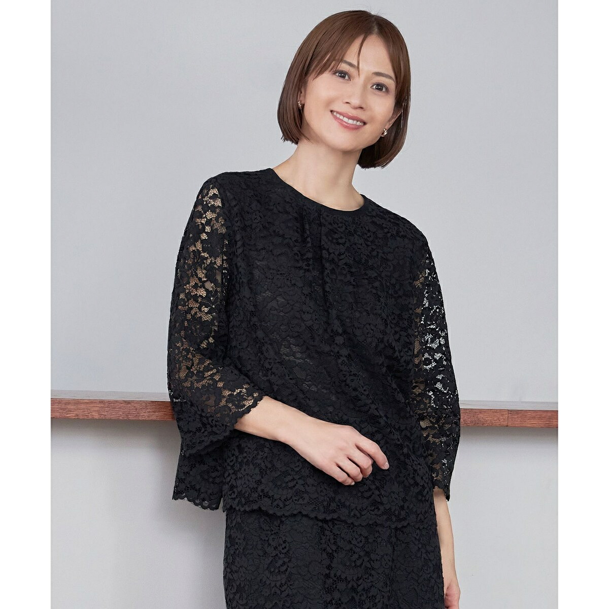【セットアップ対応・洗える】フルールスカラレースプルオーバー ブラウス／自由区（JIYU-KU） 12,206円