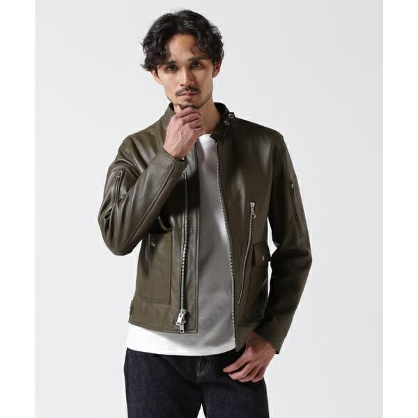 LEATHER MILITARY RIDERS JACKET／なめし革 ミリタリー ライダース／アヴィレックス（AVIREX） コート・ジャケット-メンズファッション