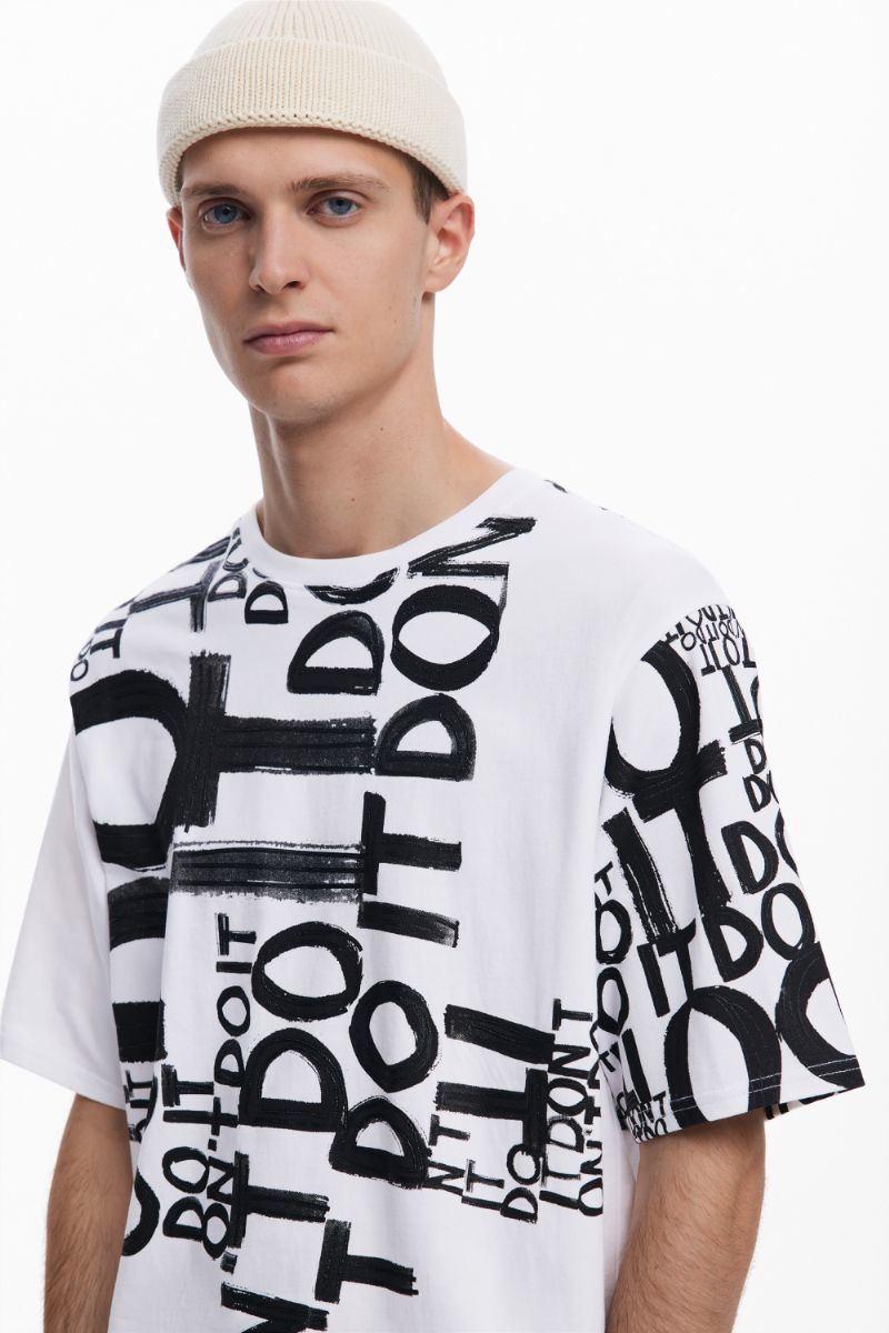 文字プリントTシャツ/デシグアル(Desigual)